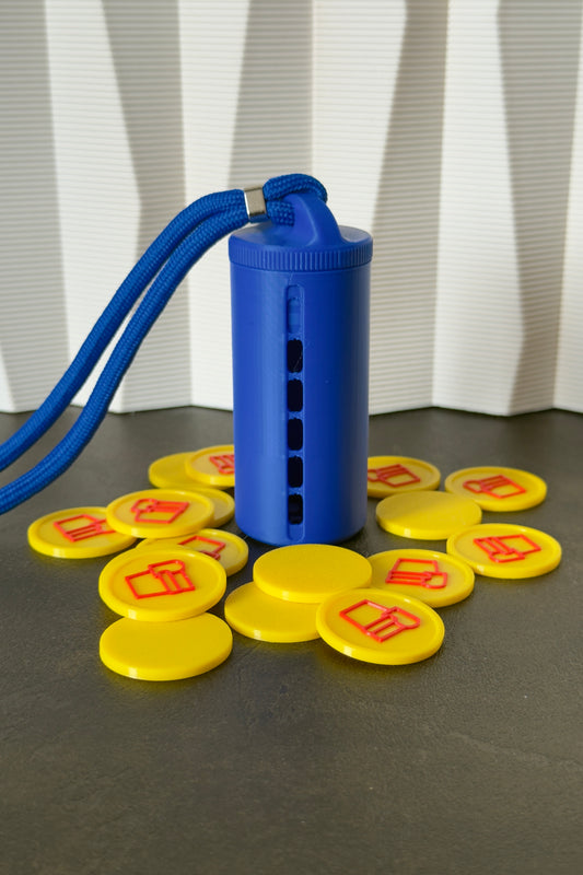 “Bold Blue” Muntenkoker met Luxe Koord