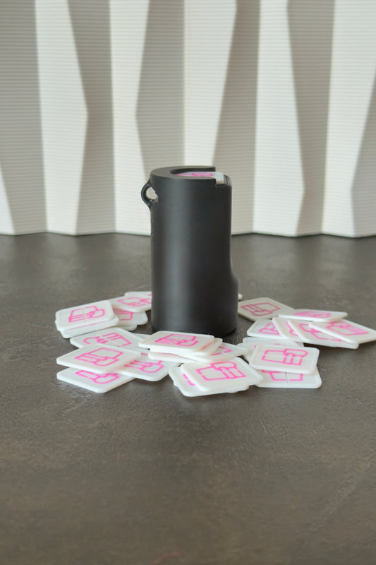 “Night” Muntenkoker met Springveer voor Vierkante Muntjes