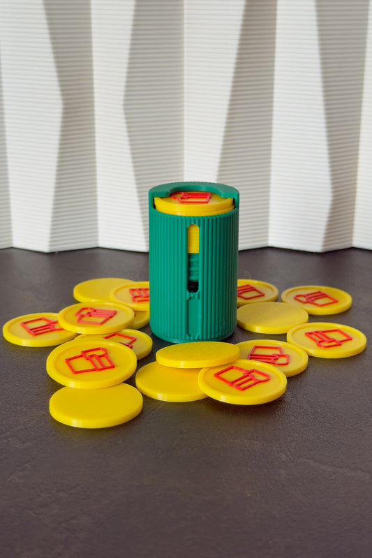 “Mean Green” Muntenkoker met Springveer (Klein)