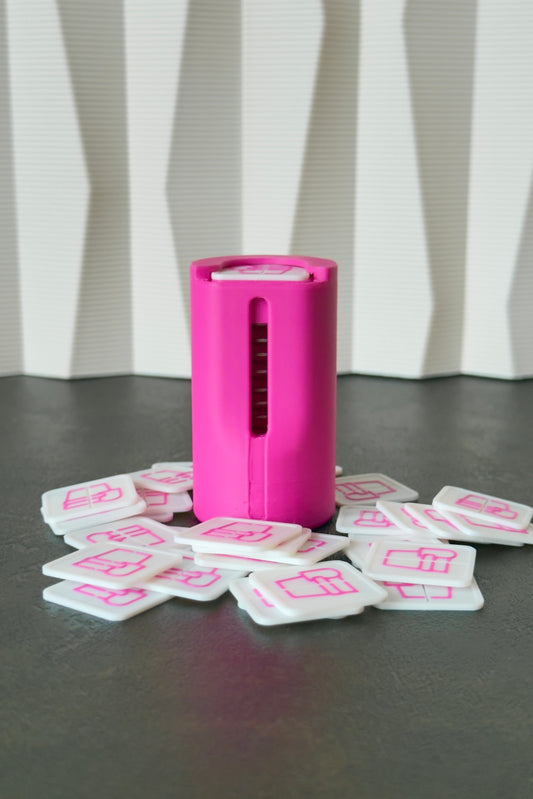 “Pinky Promise” Muntenkoker met Springveer voor Vierkante Muntjes