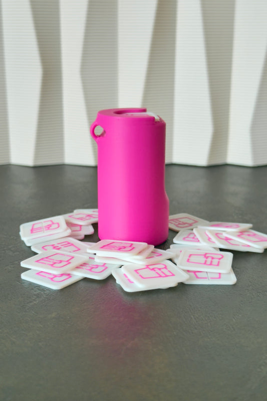 “Pinky Promise” Muntenkoker met Springveer voor Vierkante Muntjes