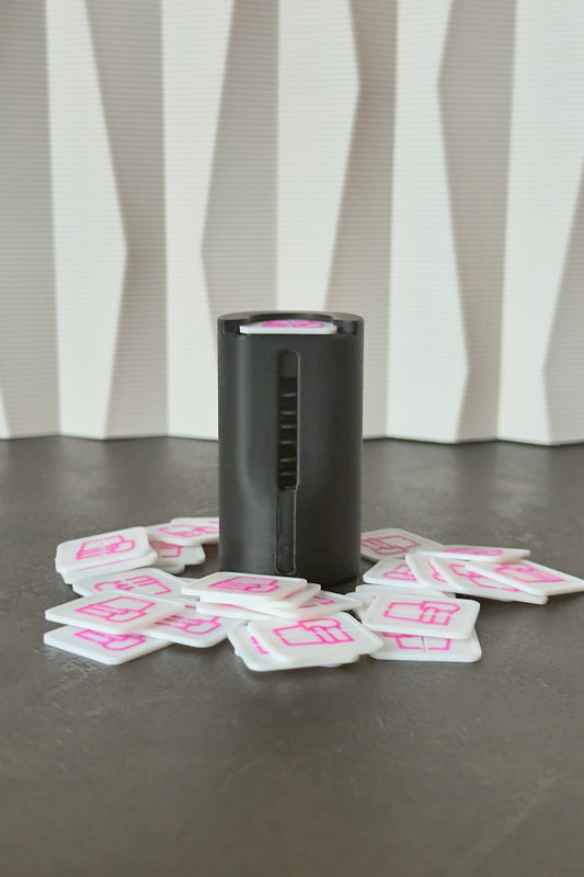 “Night” Muntenkoker met Springveer voor Vierkante Muntjes